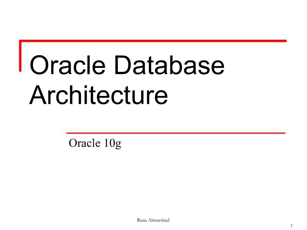 PPT - Oracle Database Architecture PowerPoint Presentation, Free ...