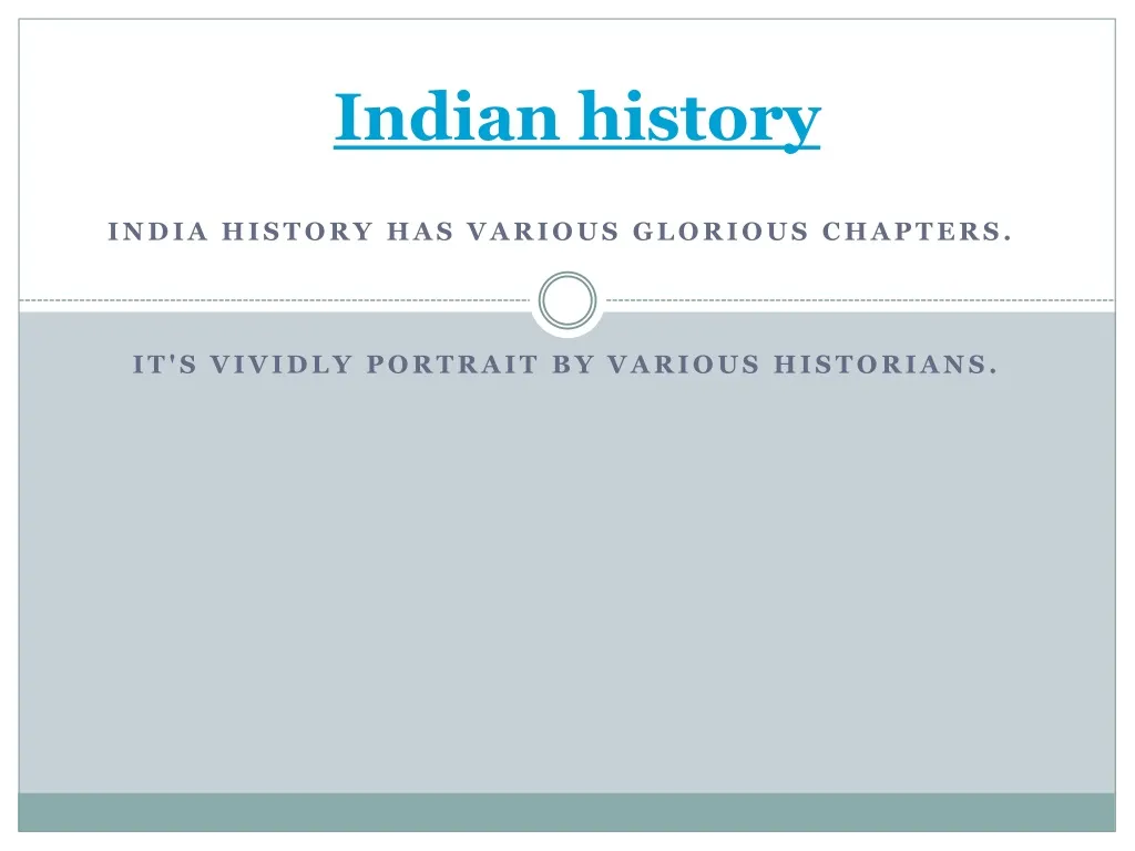 presentation on indian history