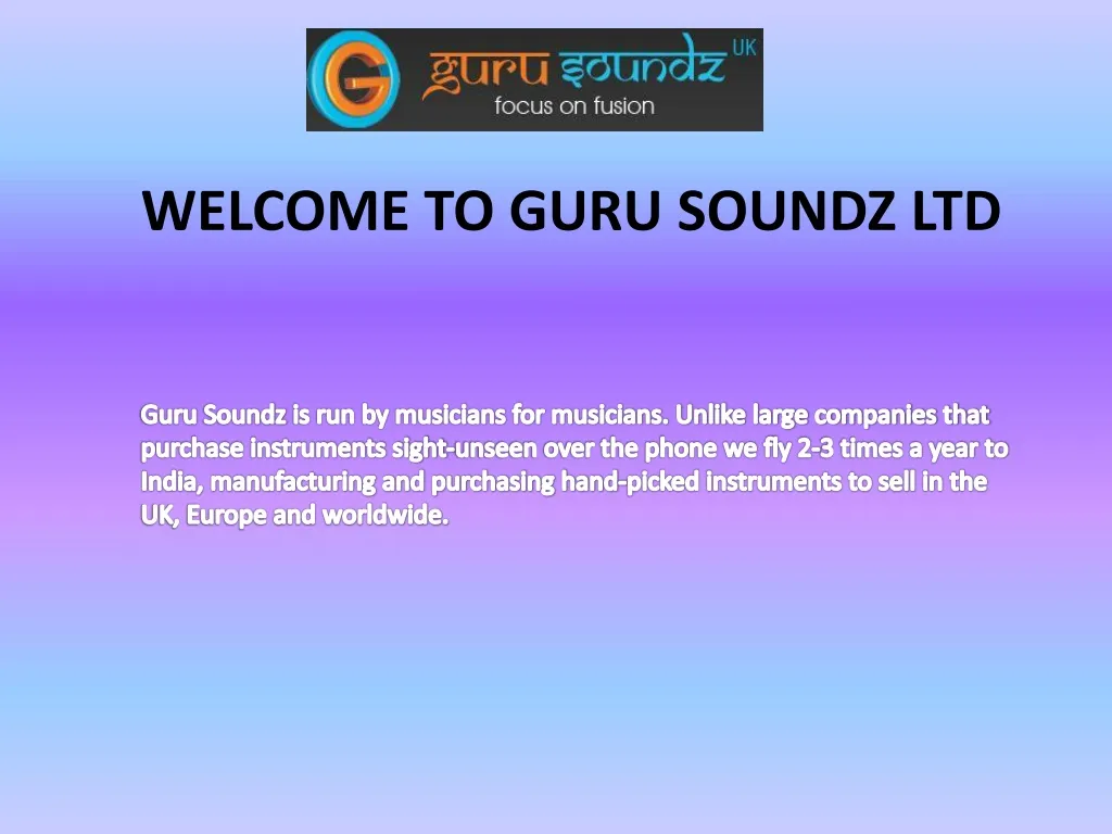 welcome to guru soundz ltd n.