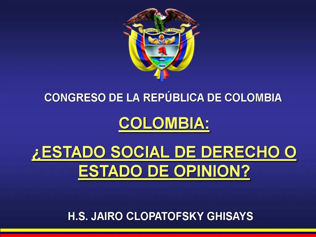 PPT - CONGRESO DE LA REP BLICA DE COLOMBIA PowerPoint Presentation ...