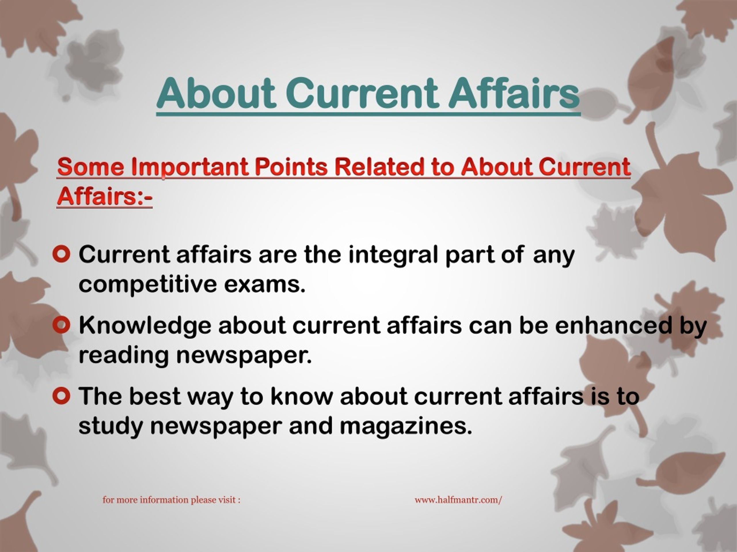 current affairs paper presentation topics
