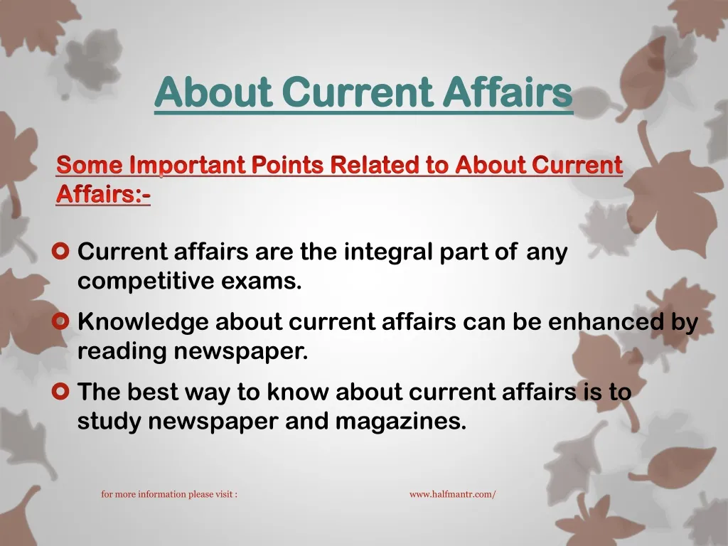 ppt presentation topics on current affairs