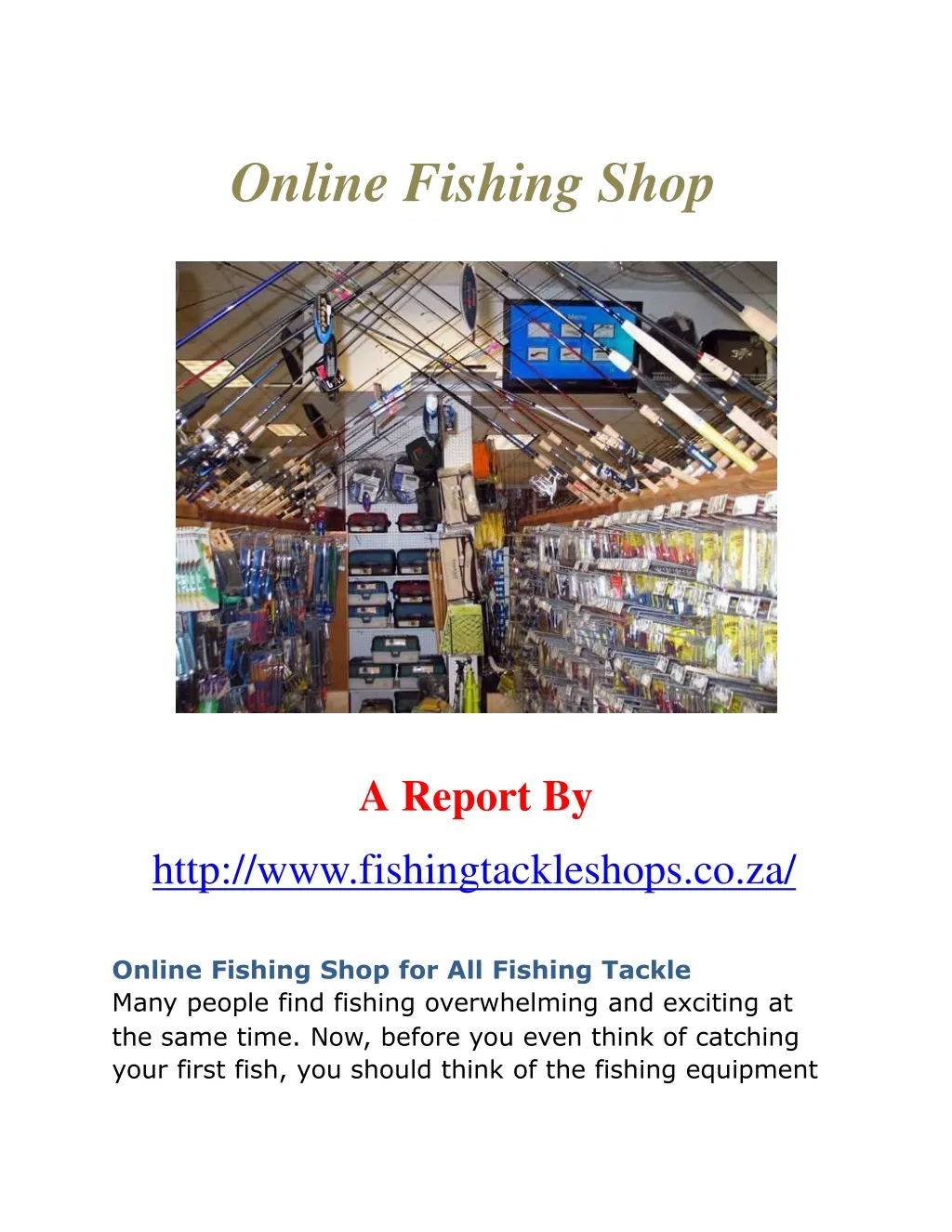 PPT - Online Fishing Shop PowerPoint Presentation, free download - ID:1350683