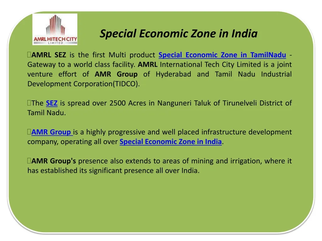 PPT Special Economic Zone in India PowerPoint Presentation, free