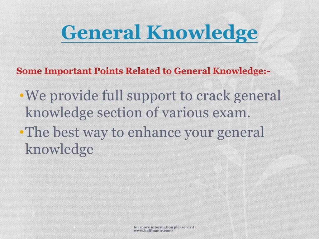 PPT - Increase your general knowledge PowerPoint Presentation, free  download - ID:1352422