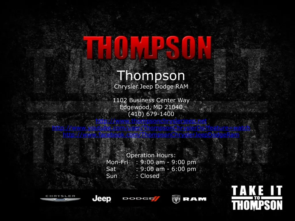 Thompson Chrysler Jeep Dodge Ram