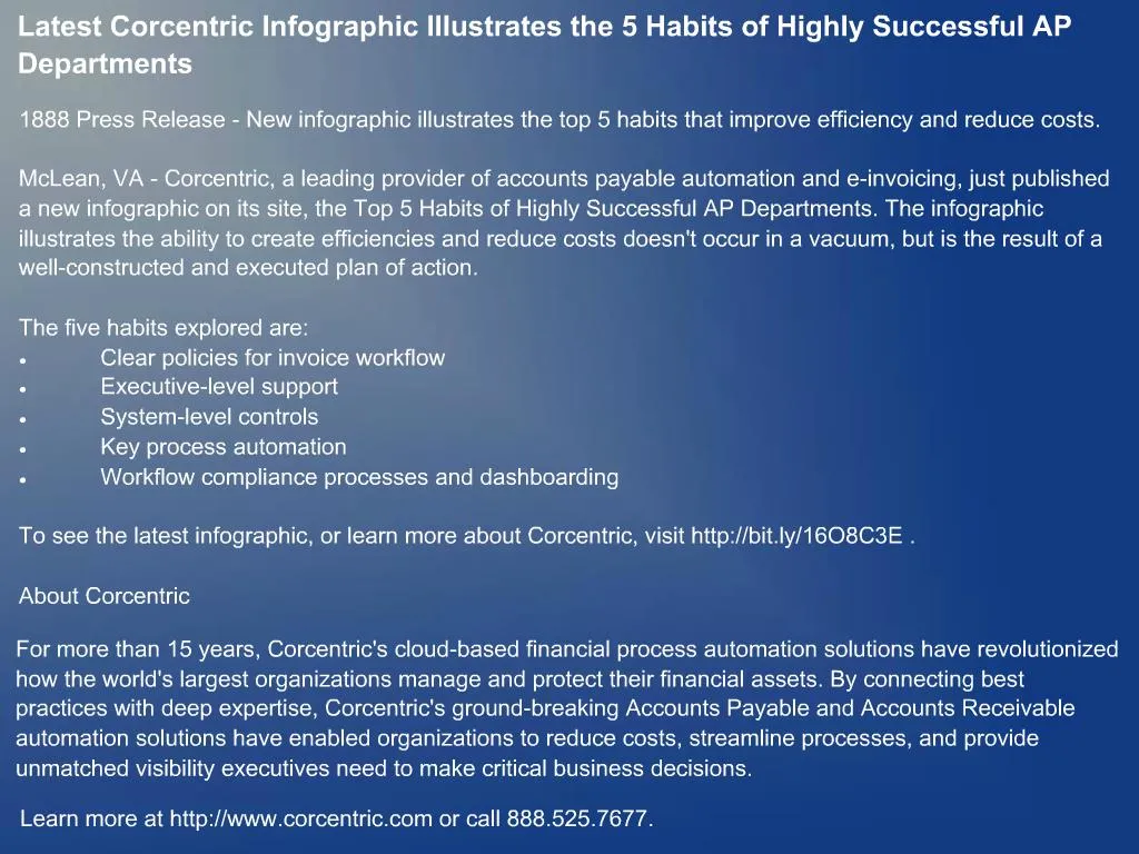 PPT Latest Corcentric Infographic Illustrates The 5 Habits PowerPoint 