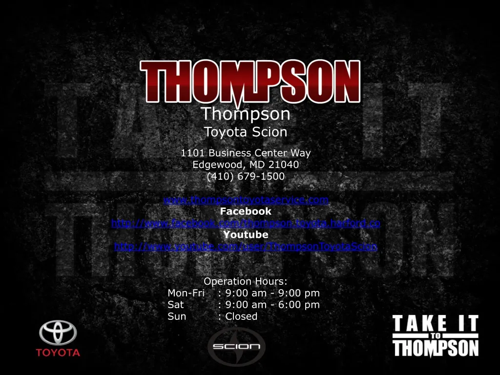 thompson toyota scion 1101 business center n.