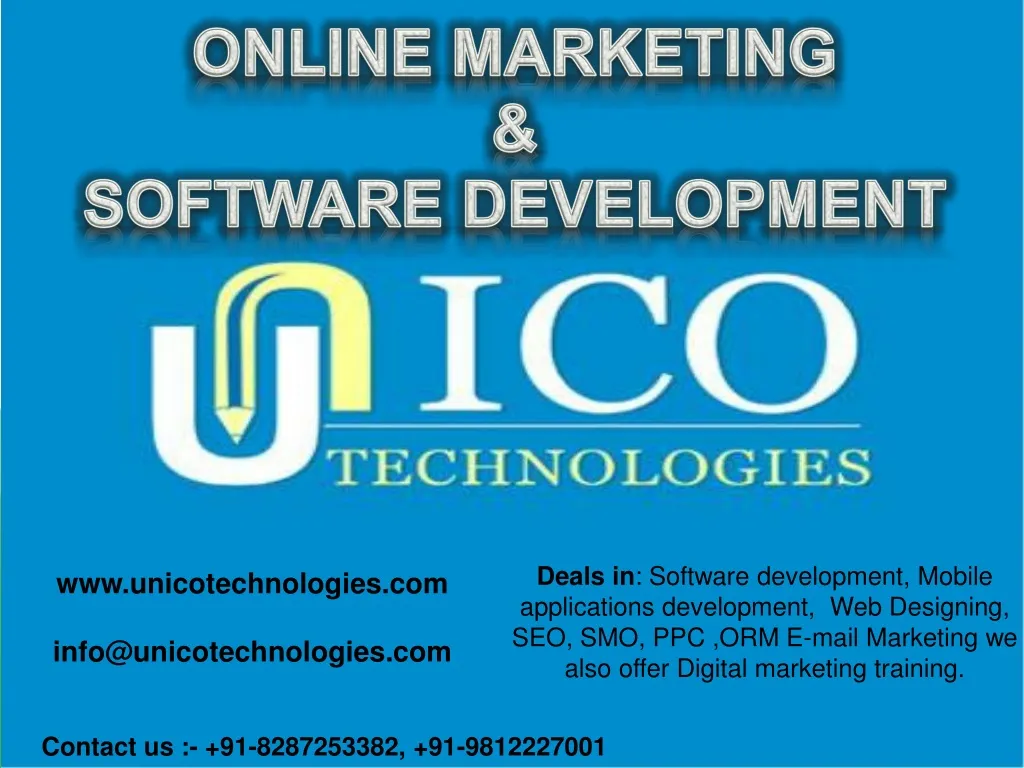 online marketing software development n.