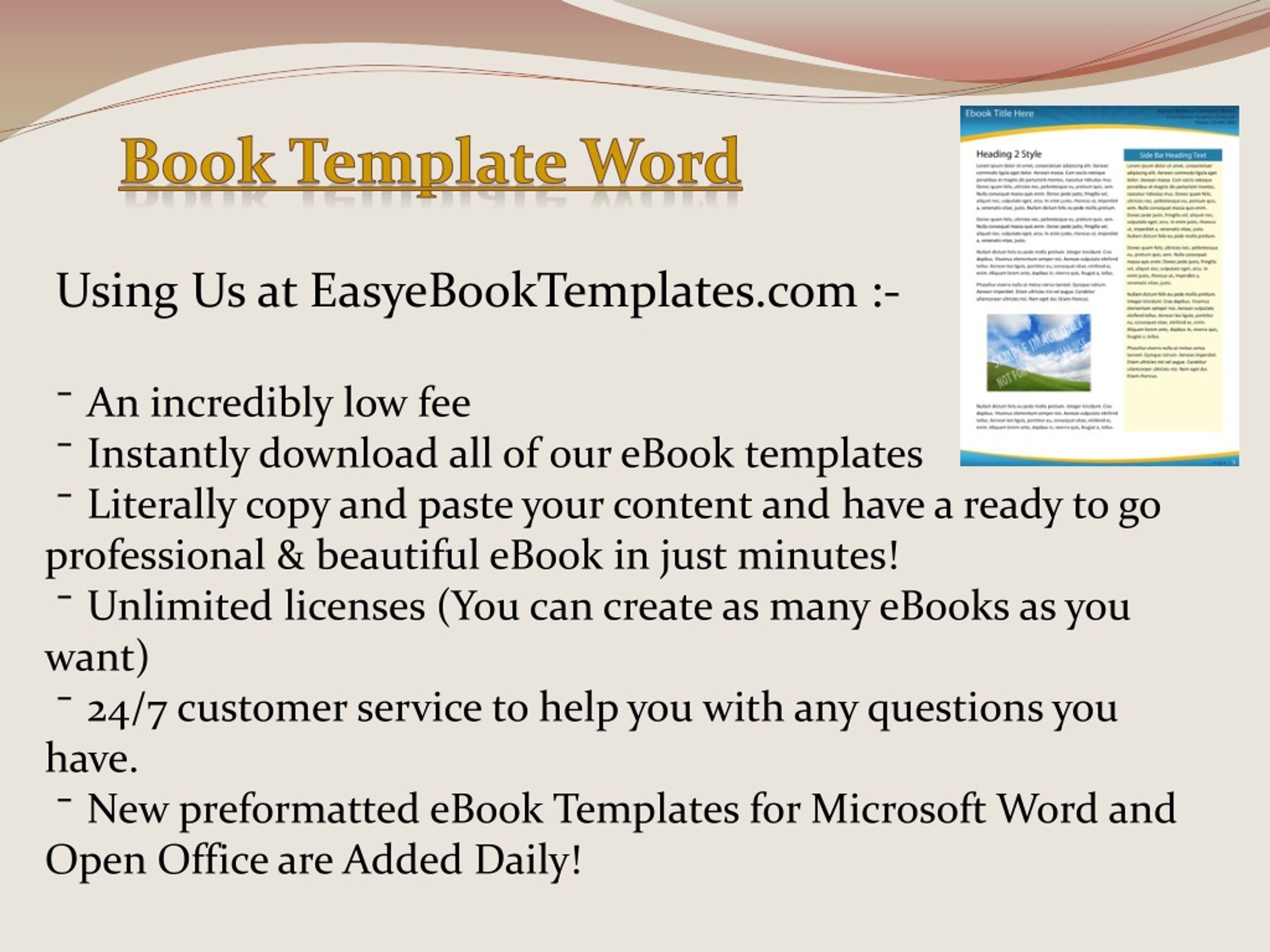 ms word ebook format template