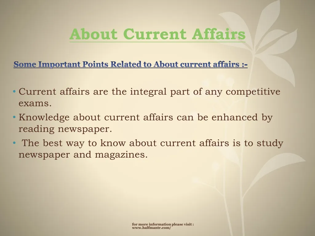 current affairs powerpoint presentation