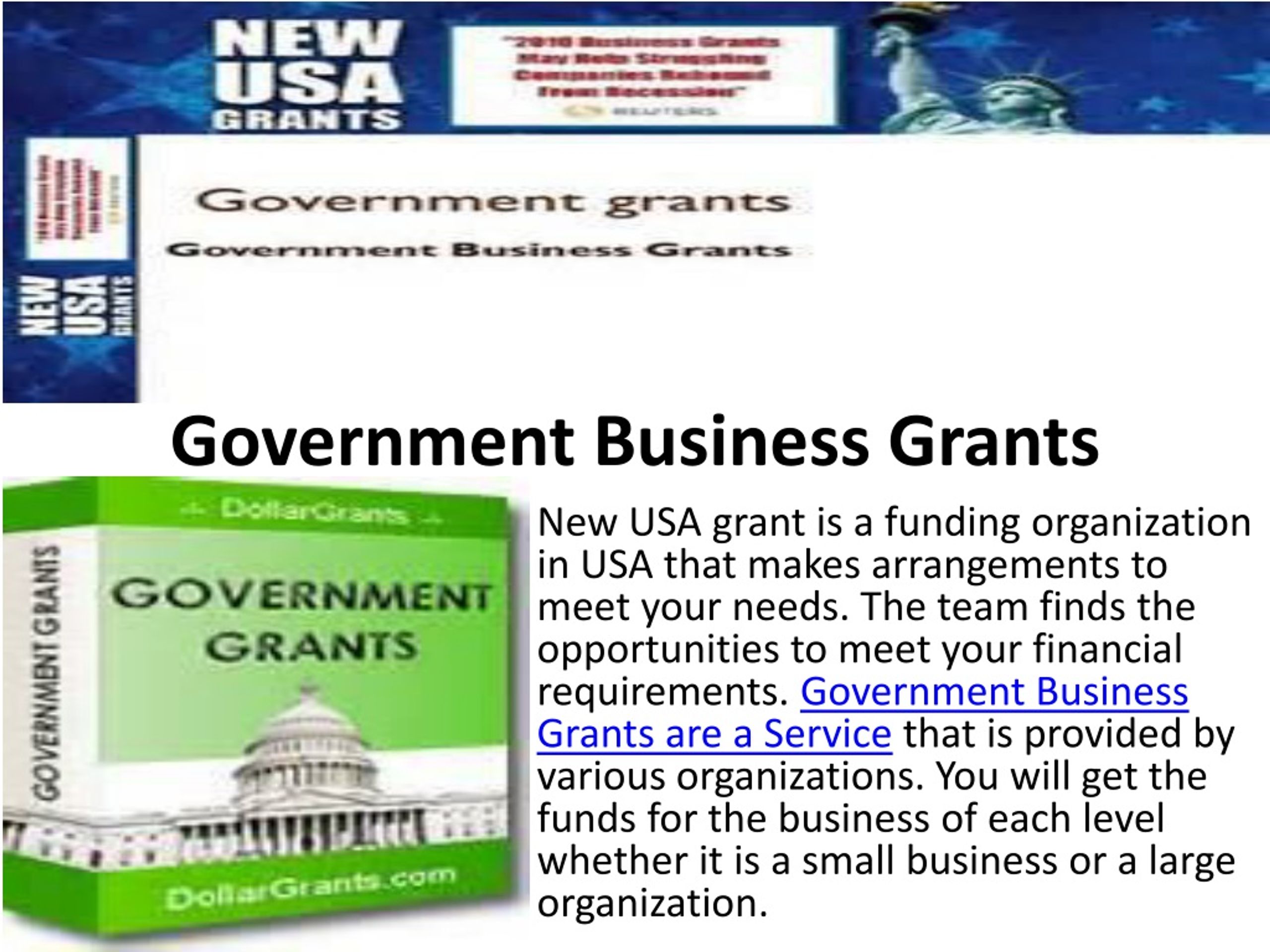 PPT Government Business Grants are a Service PowerPoint Presentation