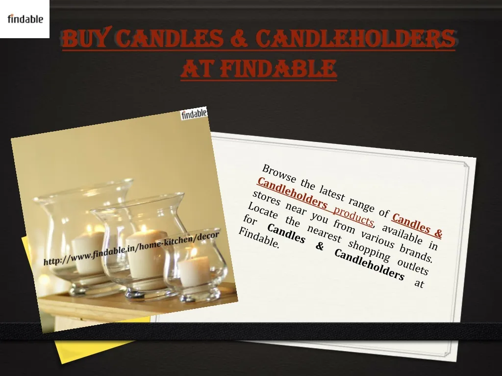 buy candles candleholders at findable n.