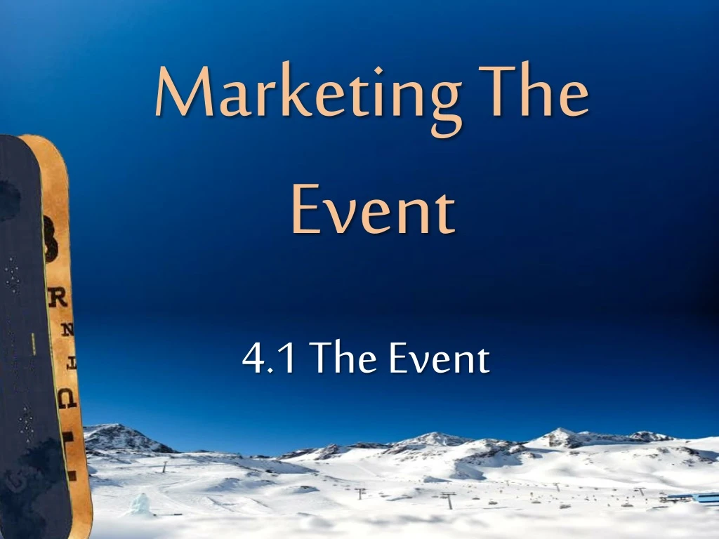 marketing the event n.