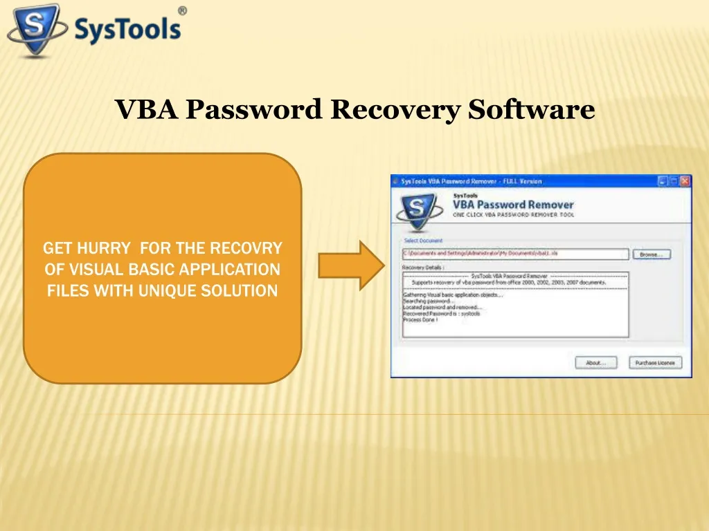 vba password recovery software n.