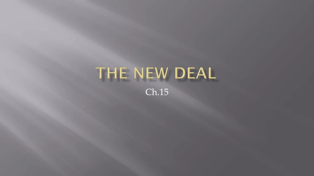 the new deal n.