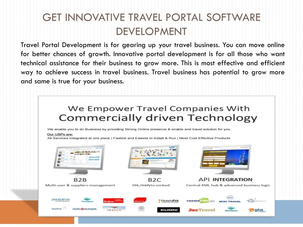 get innovative travel portal software development n.