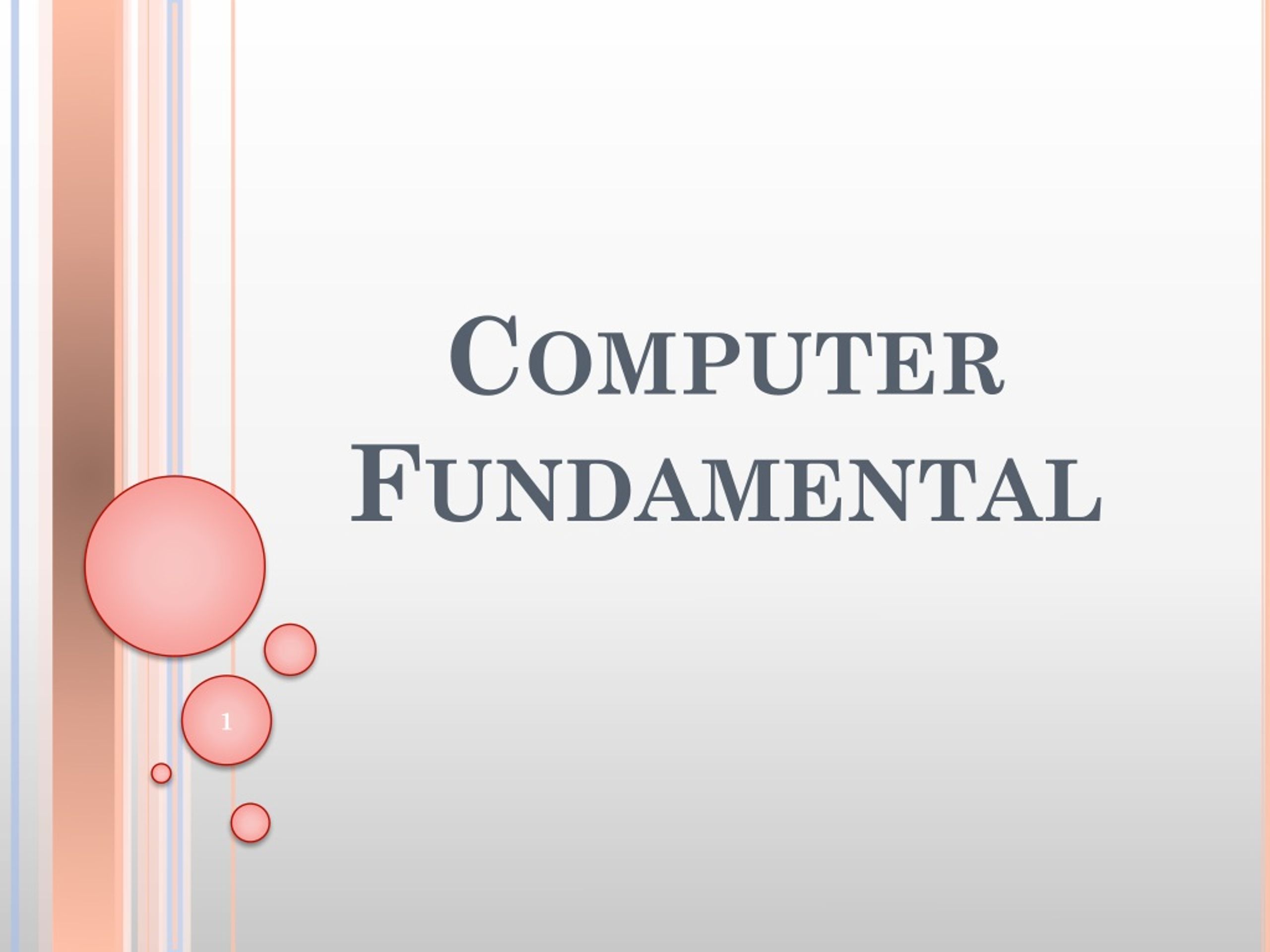 presentation slides on fundamental of computer