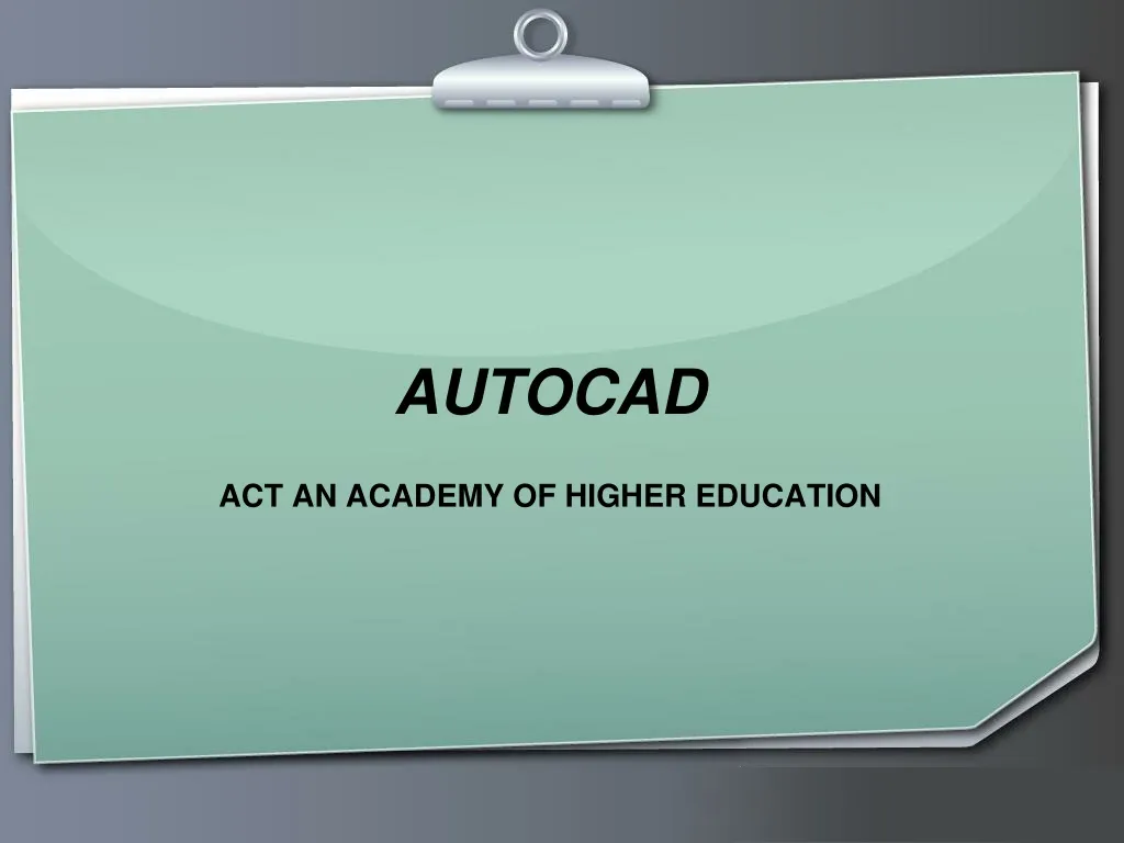 autocad ppt presentation free download