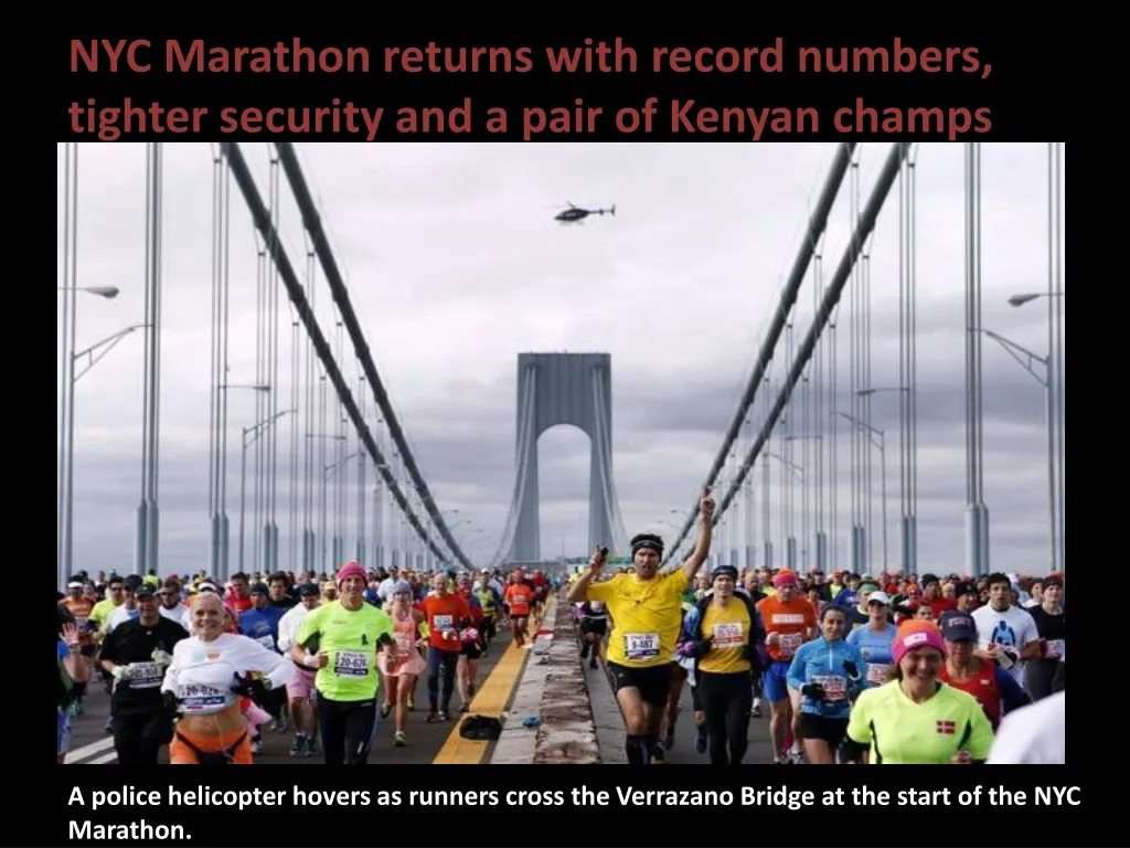 nyc marathon returns with record numbers tighter n.