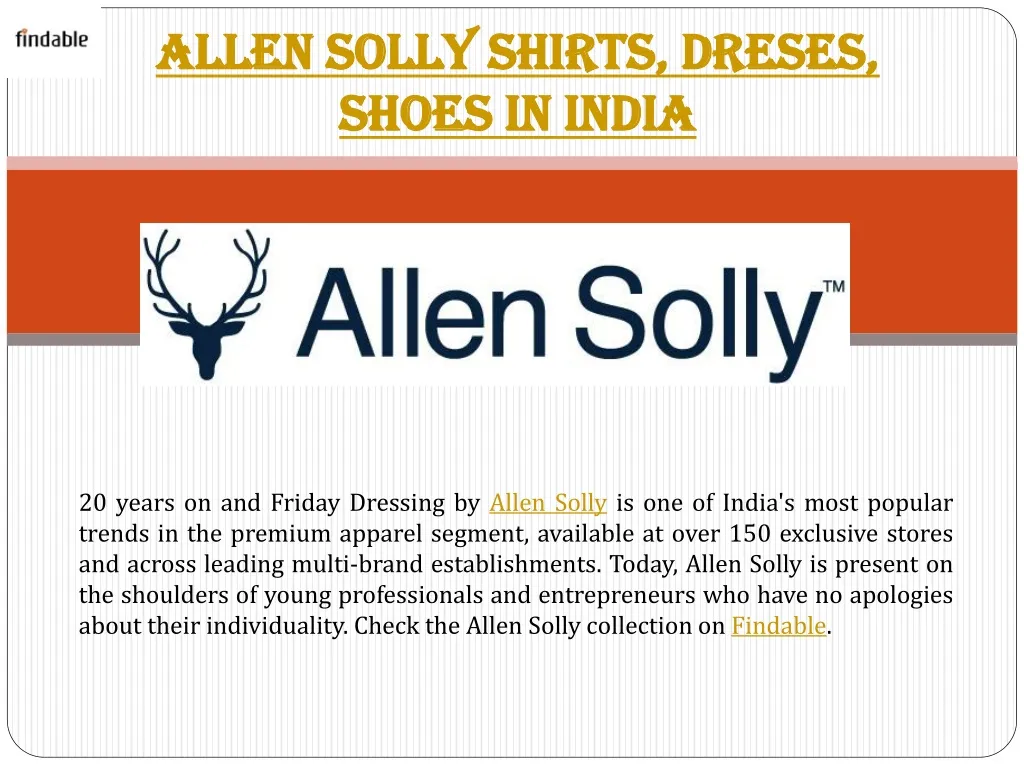 allen solly friday dressing