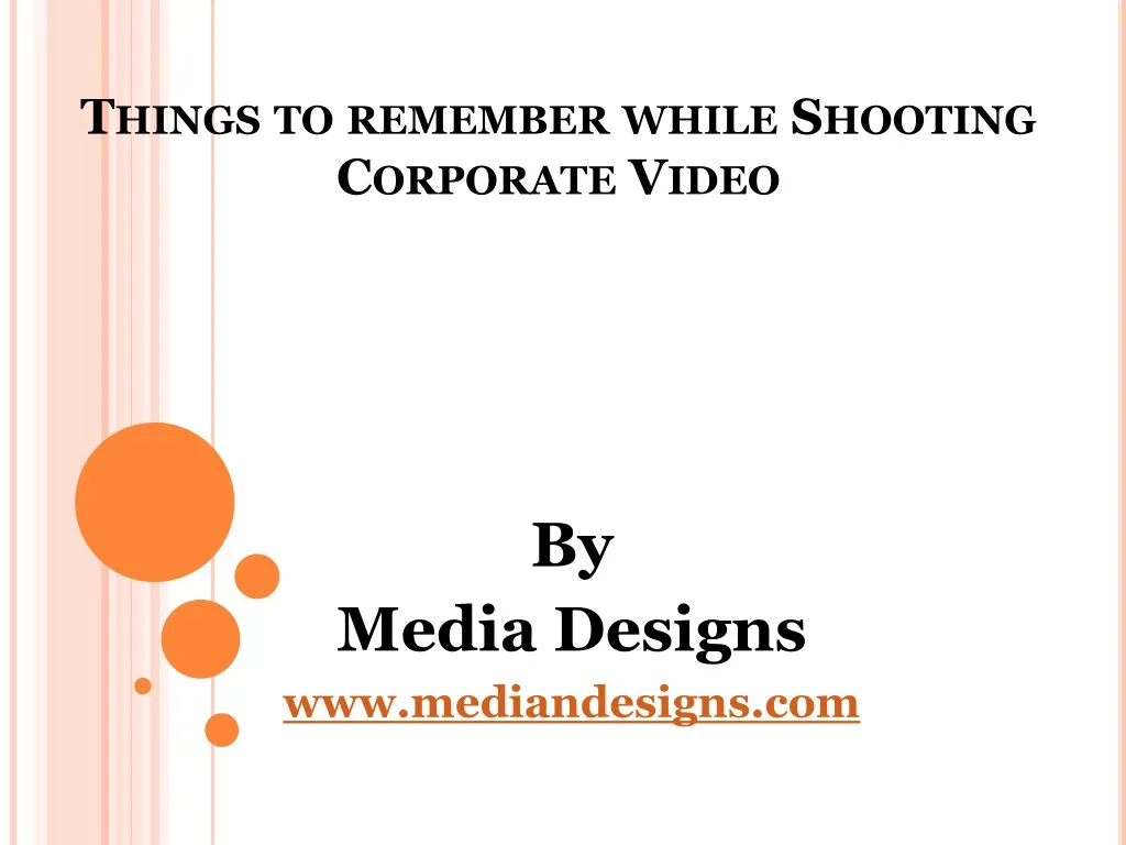 things to remember while shooting corporate video n.
