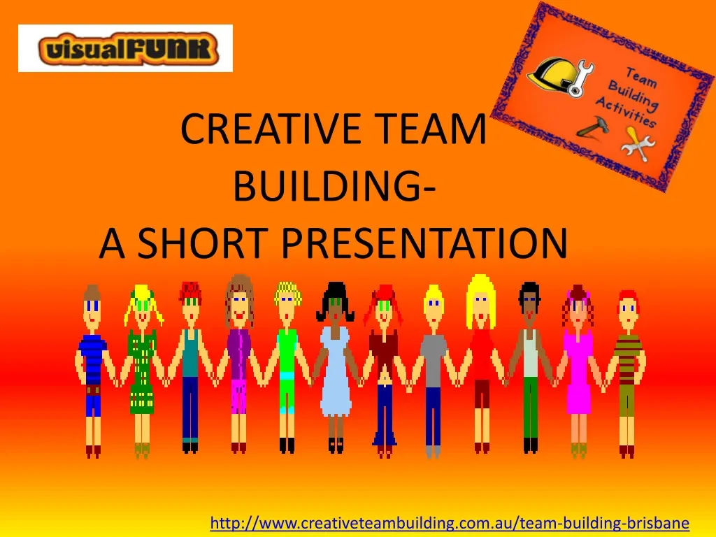 creative team building a short presentation n.