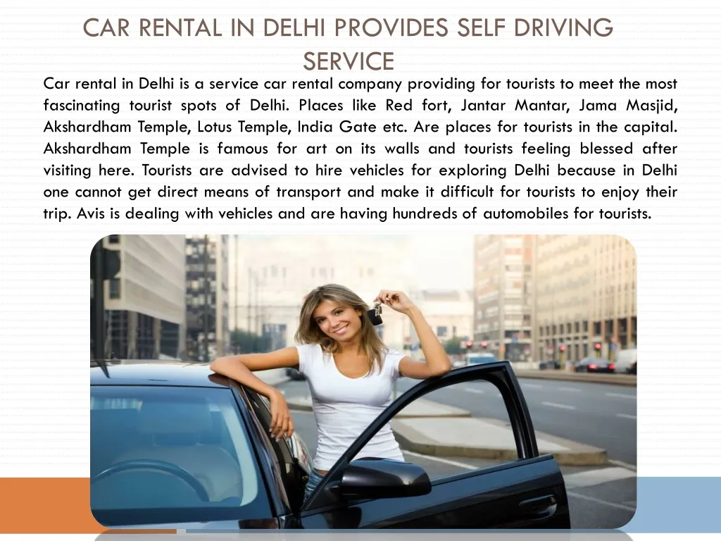 car rental in delhi provides self driving service n.
