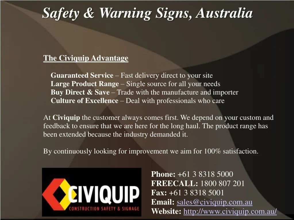 safety warning signs australia n.