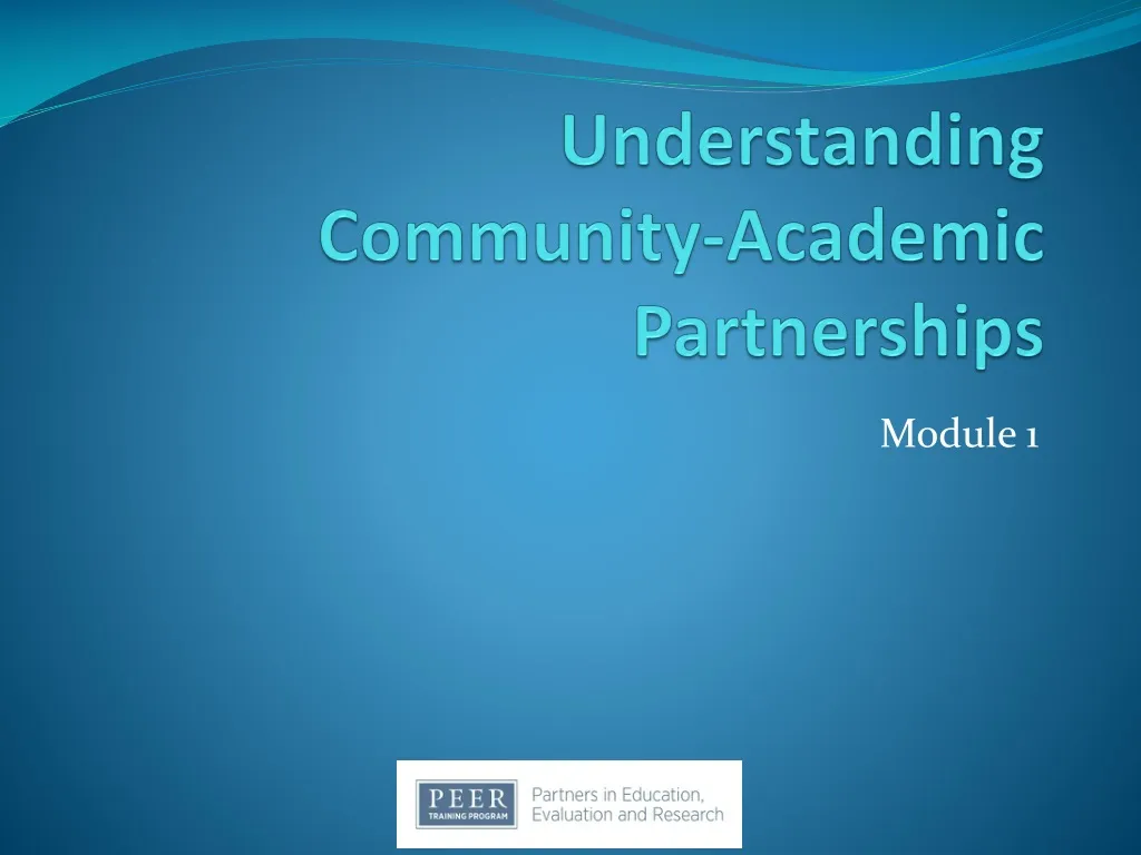understanding community academic partnerships n.