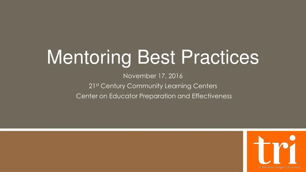 PPT - Mentoring Best Practices PowerPoint Presentation, Free Download ...