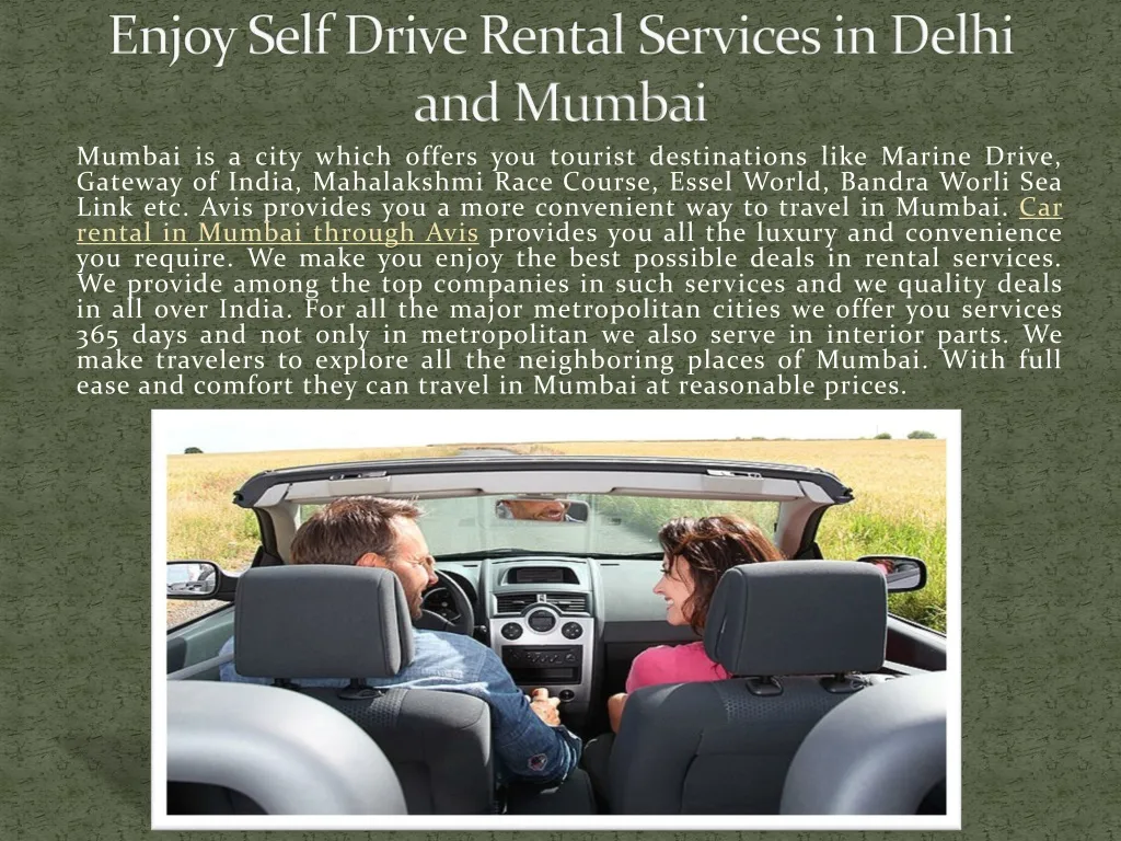 enjoy self drive rental services in delhi and mumbai n.