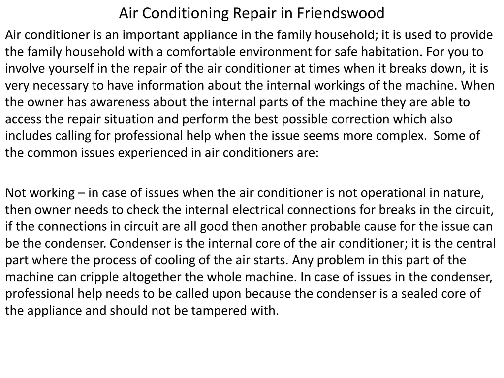 air conditioning repair in friendswood n.