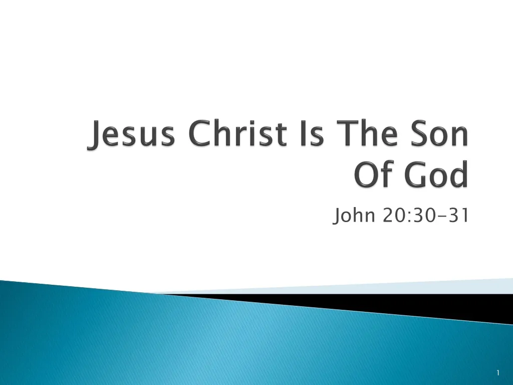 jesus christ is the son of god n.