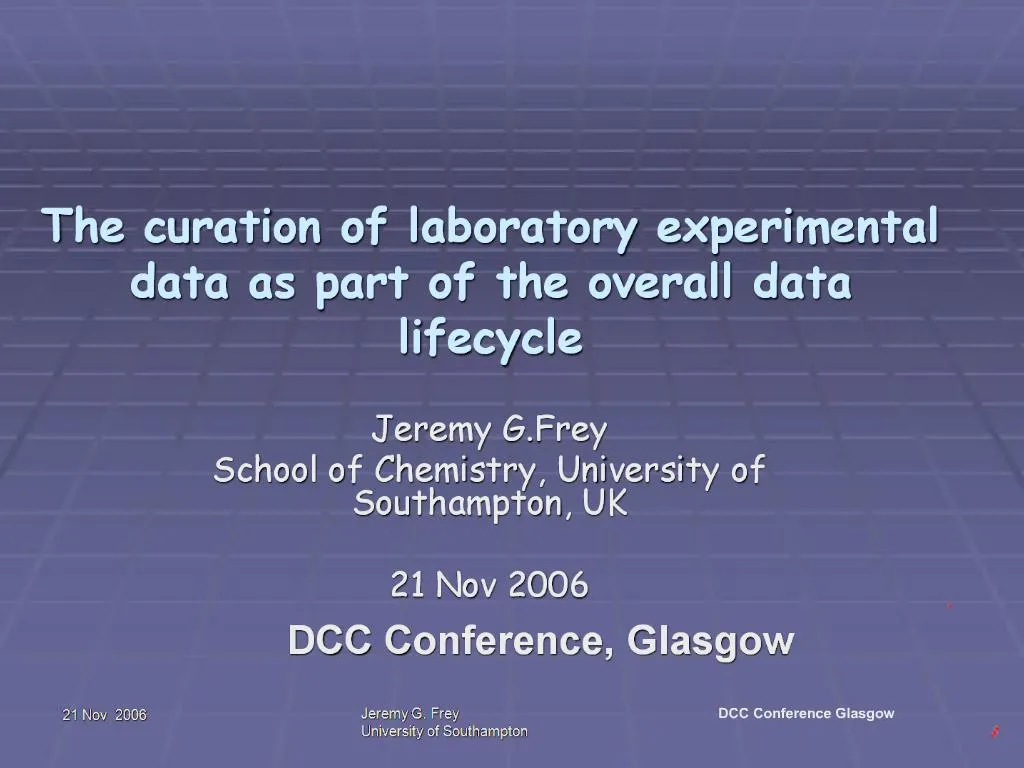 experimental laboratory data