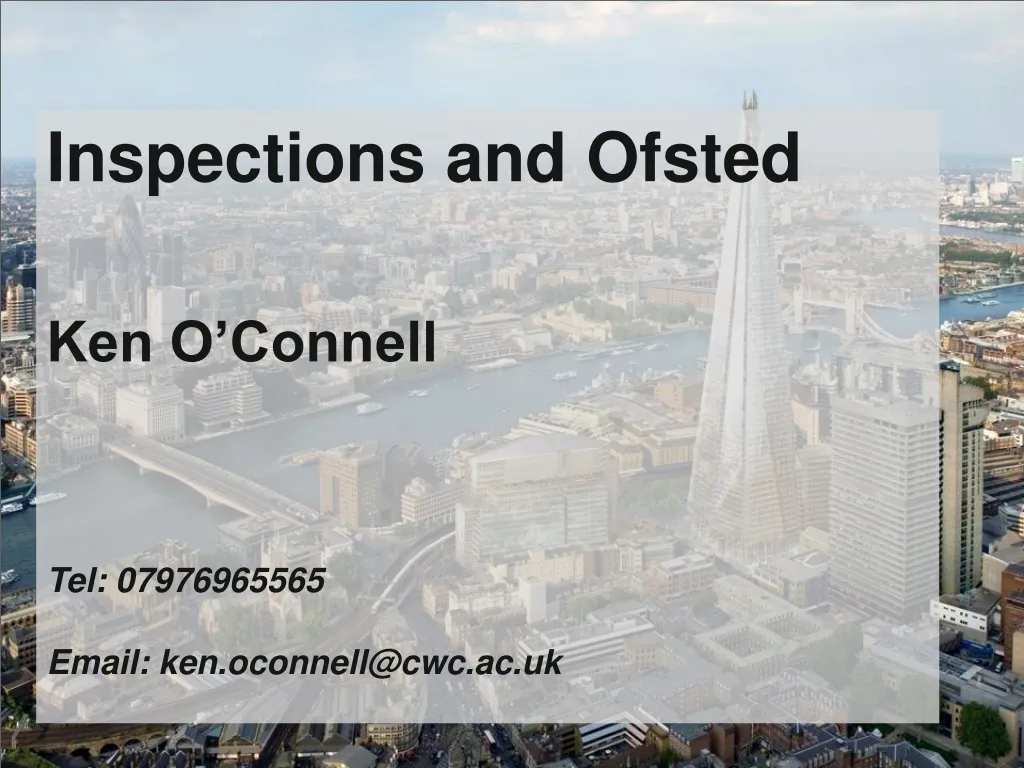 inspections and ofsted ken o connell n.