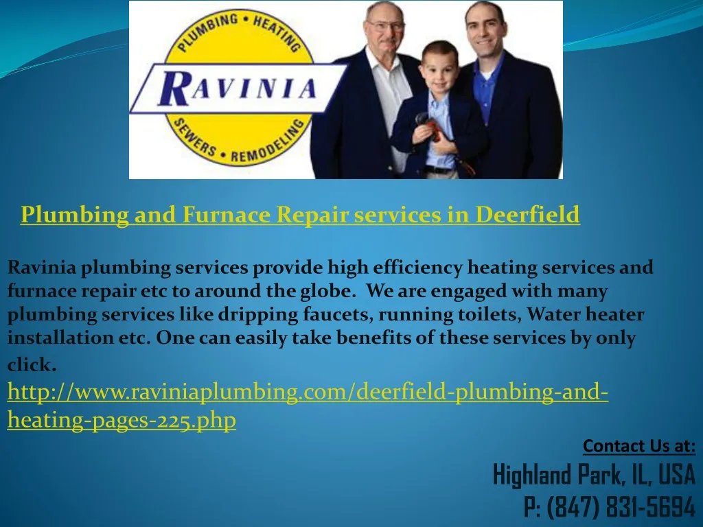plumbing and furnace repair services in deerfield n.