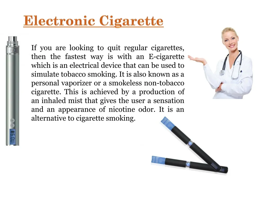 powerpoint presentation on e cigarettes