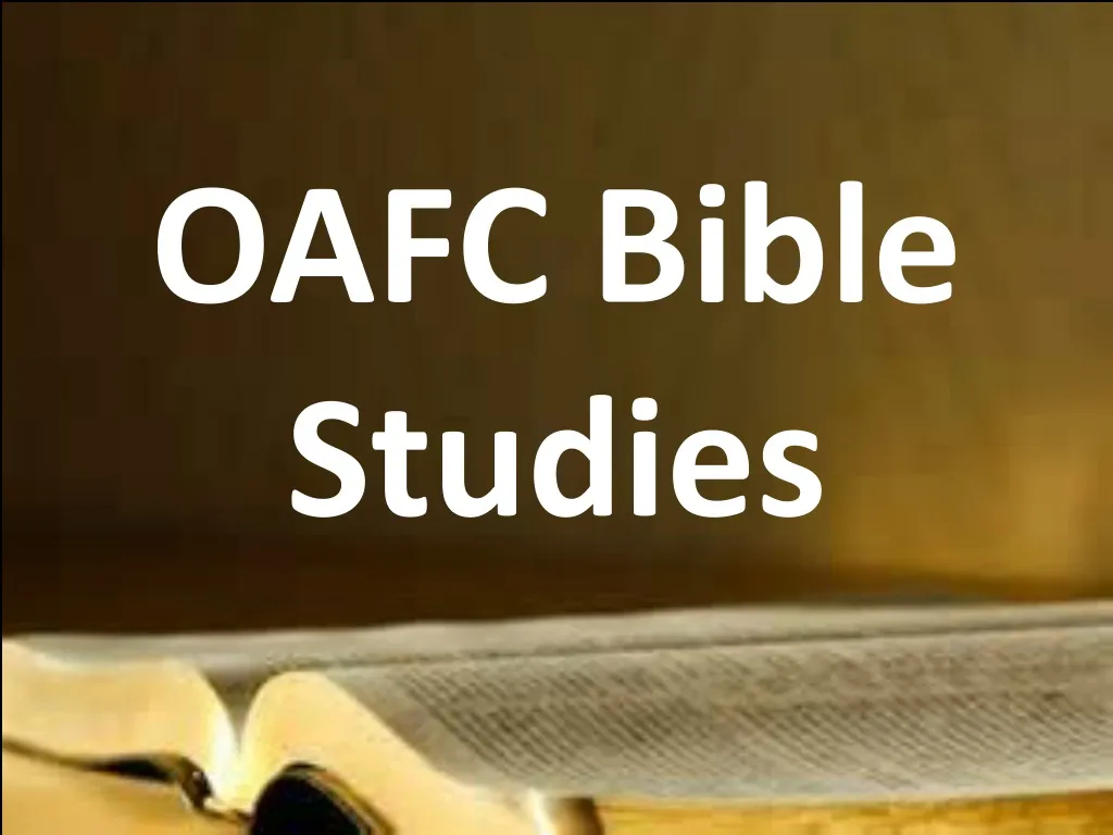 oafc bible studies n.