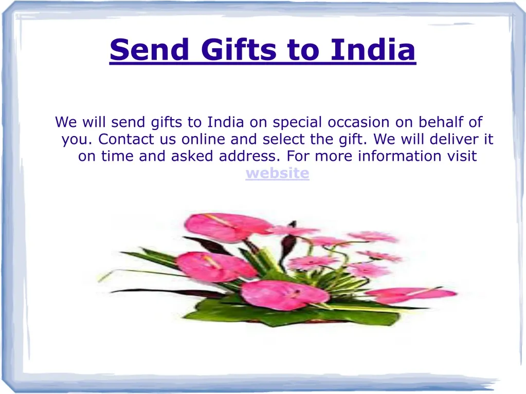 send gifts to india n.