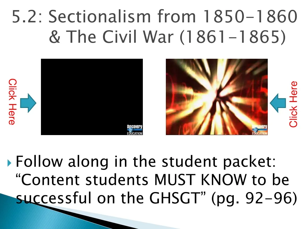 5 2 sectionalism from 1850 1860 the civil war 1861 1865 n.