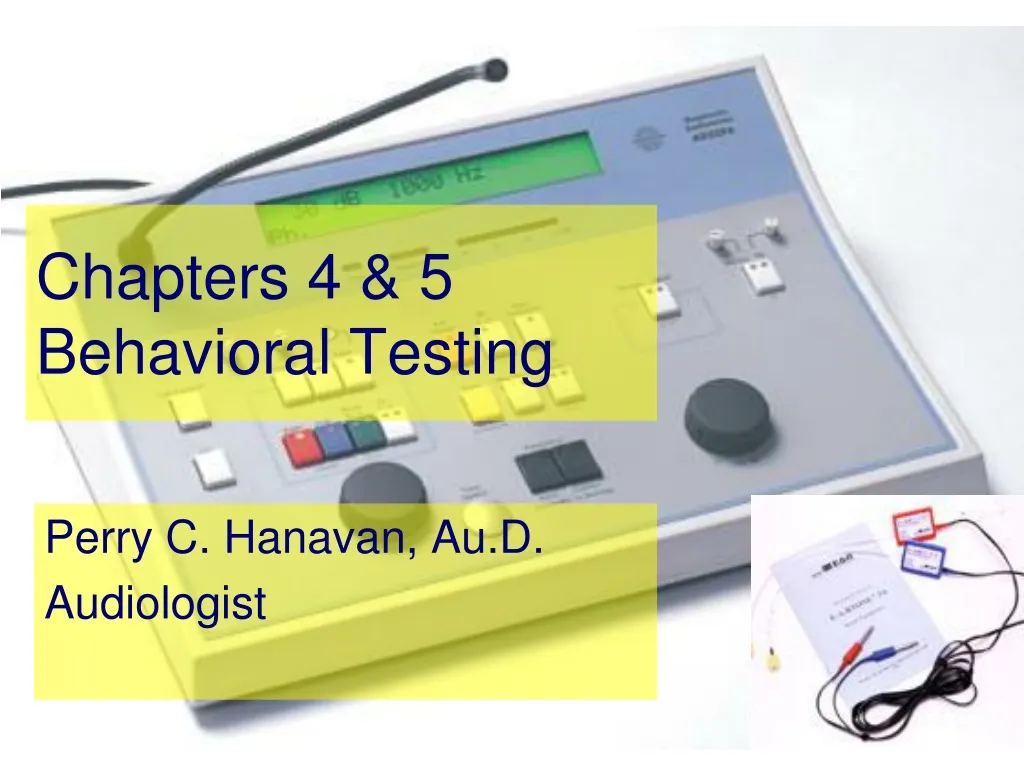 chapters 4 5 behavioral testing n.