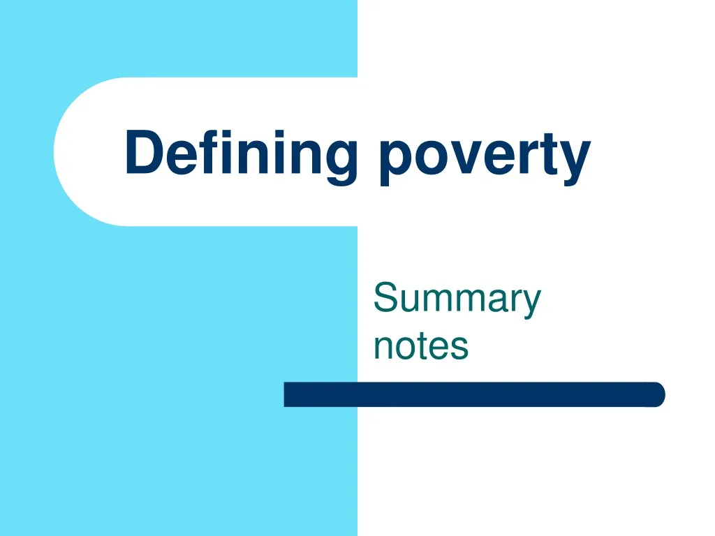 defining poverty n.