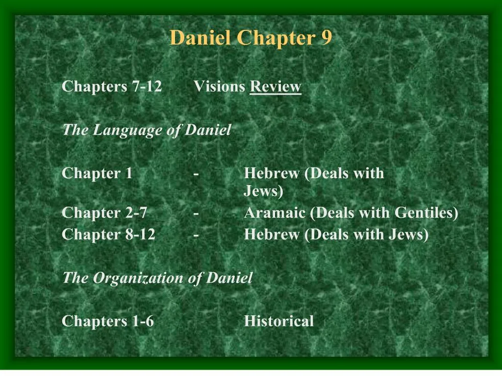 PPT daniel chapter 9 PowerPoint Presentation, free