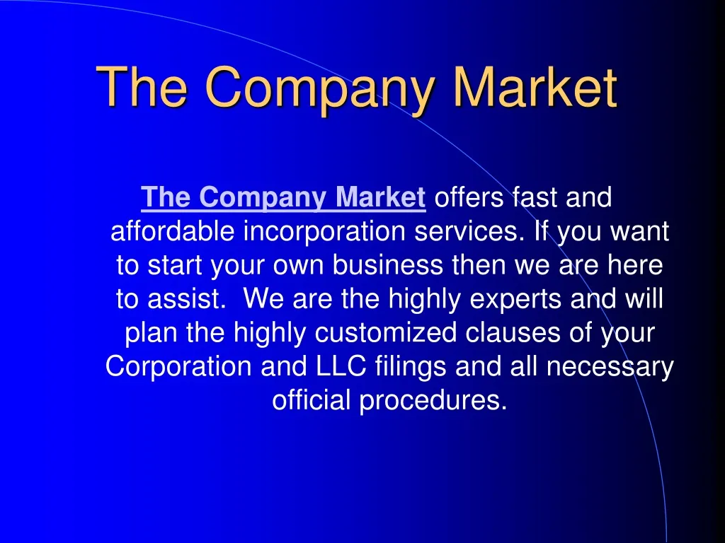 the company market n.