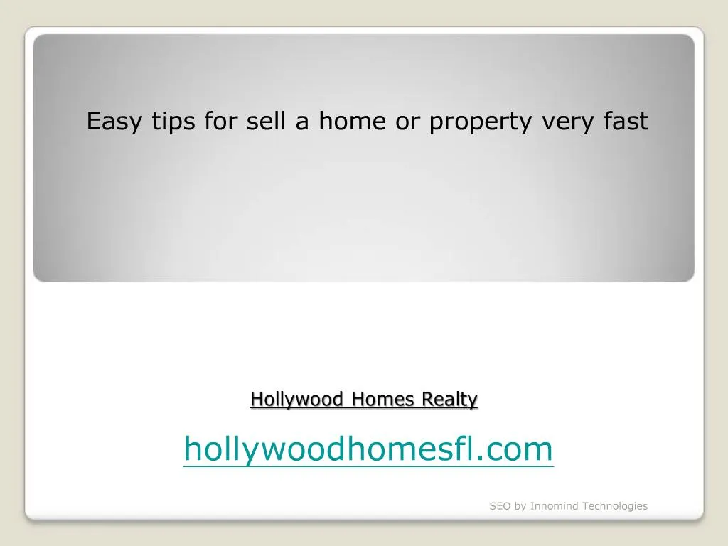 PPT - Tips for sell a Home very fast PowerPoint Presentation, free ...