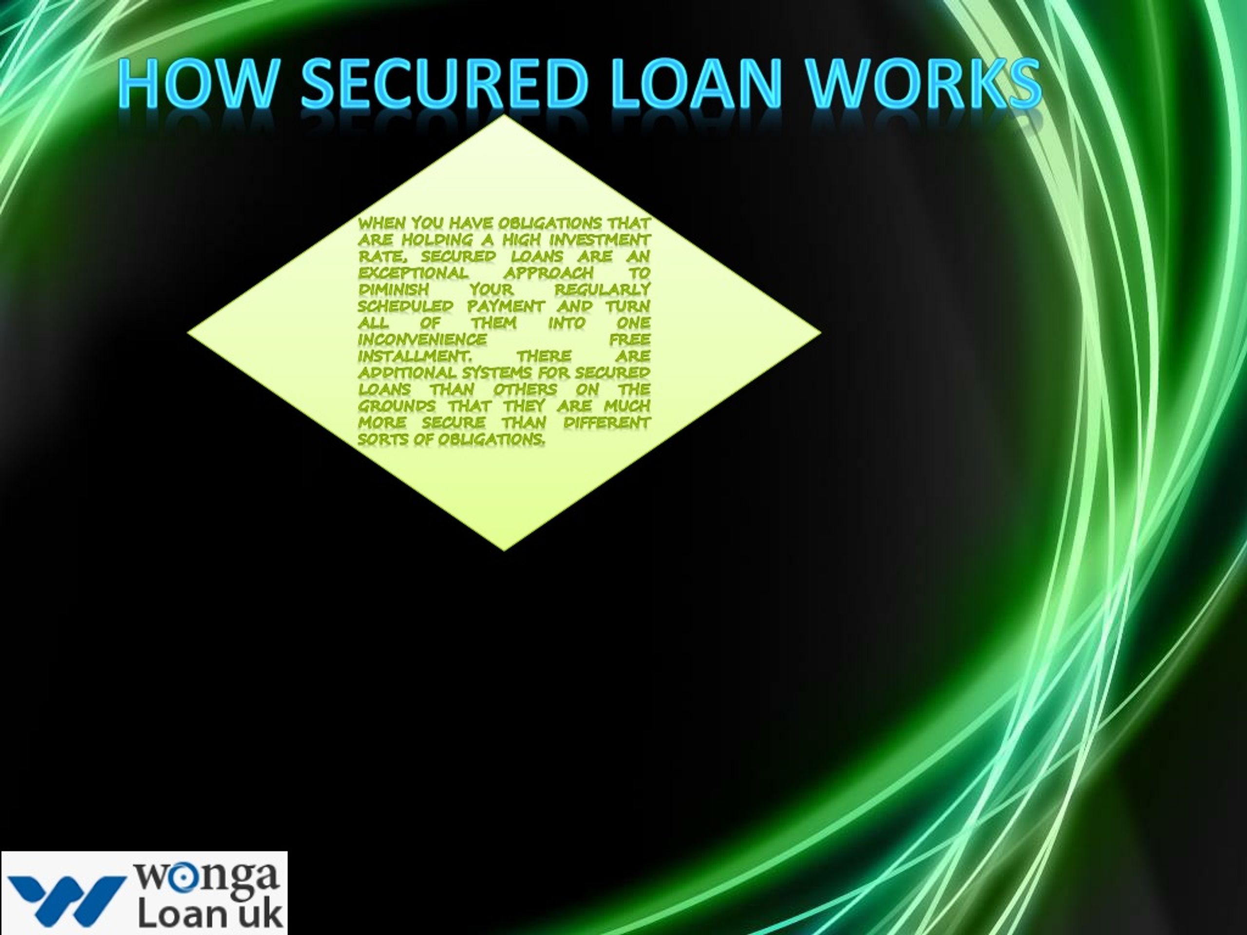 Secured loan information