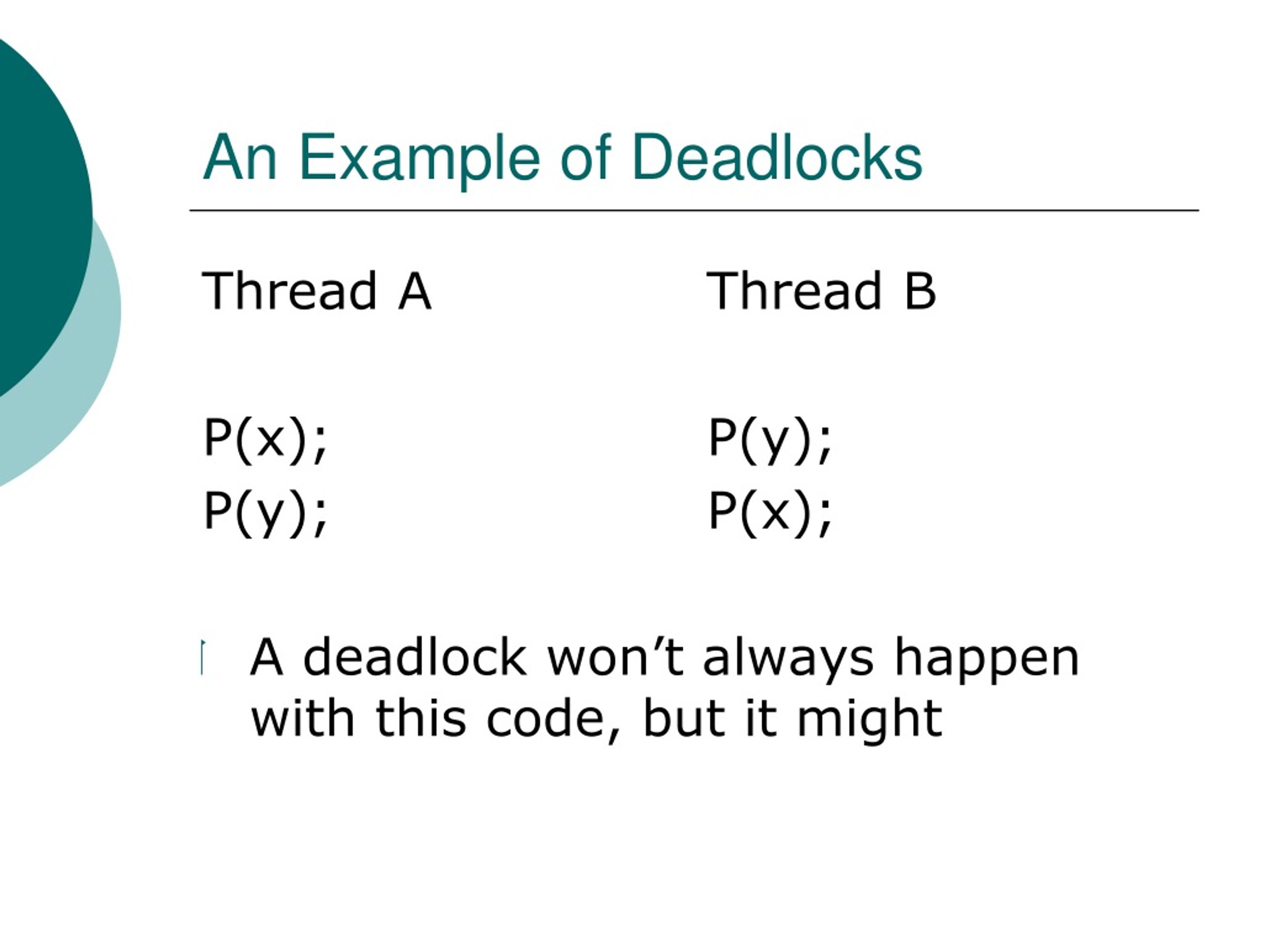 deadlock example