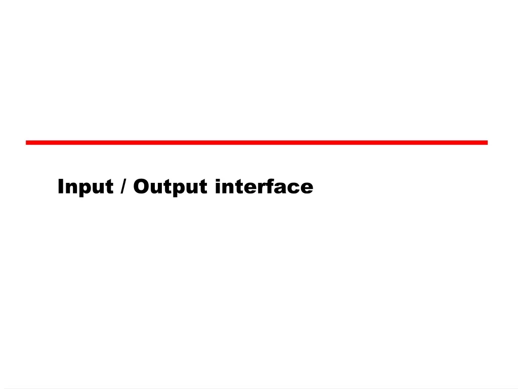 input output interface n.