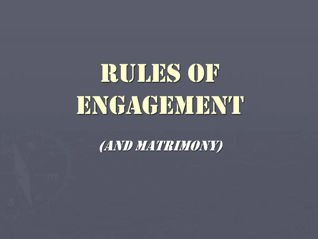 rules of engagement powerpoint presentation